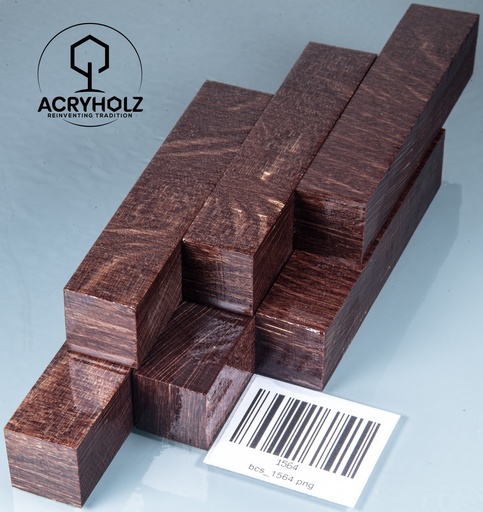 [1564] Ahorn Stiftrohling braun stabilisiert | 100x20x20 | acryholz | 1564