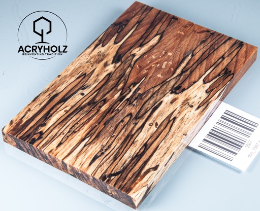 [1567] Buche gestockt stabilisiert Griffschalen| 140x44x9 | ACRYHOLZ | Messergriff 1567