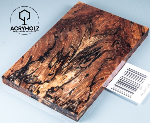 [1570] Buche gestockt stabilisiert Griffschalen| 140x44x9 | ACRYHOLZ | Messergriff 1570