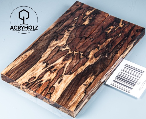 [1572] Buche gestockt stabilisiert Griffschalen| 140x44x9 | ACRYHOLZ | Messergriff 1572