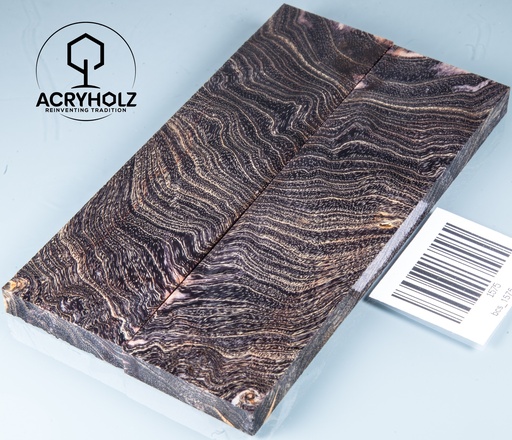 [1575] Esche Griffschalen stabilisiert | 140x40x10| plexiholz | Messerbau 1575