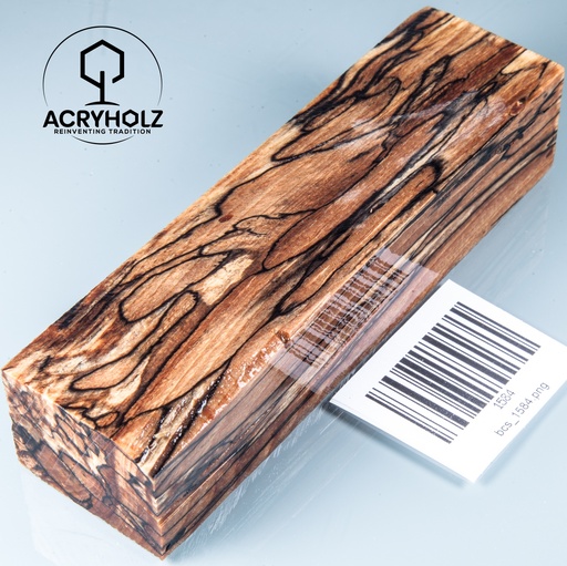 [1584] Buche gestockt stabilisiert Griffblock | 140x40x30 | Messergriff 1584
