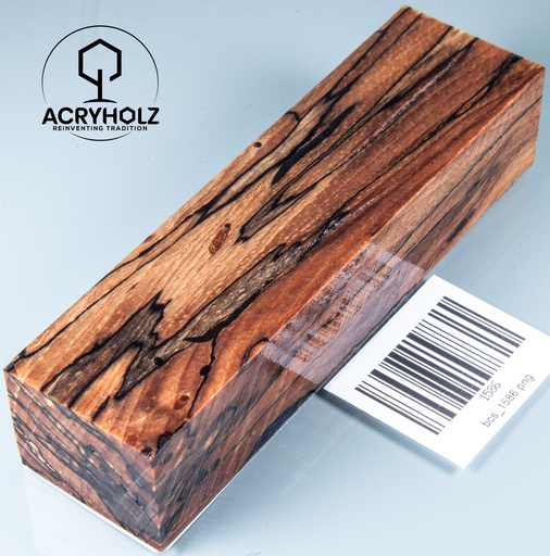 [1586] Buche gestockt stabilisiert Griffblock | 140x40x30 | Messergriff 1586