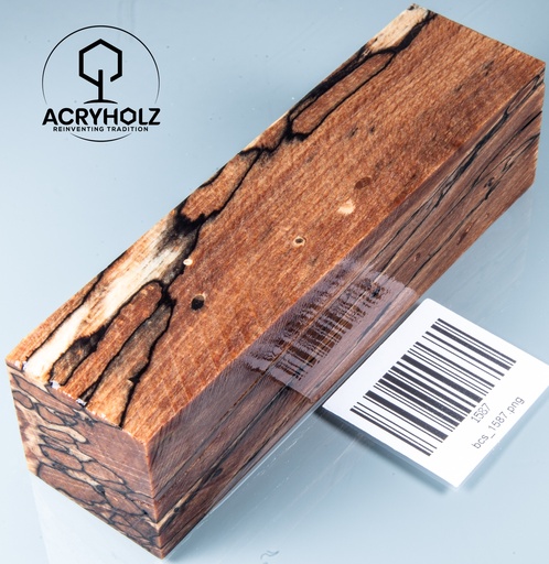 [1587] Buche gestockt stabilisiert Griffblock | 140x37x37 | Messergriff 1587