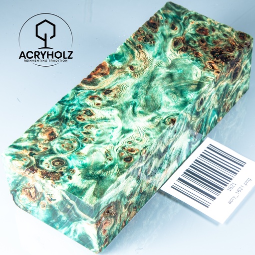 [1621] Pappel Griffblock stabilisiert | 130x50x35 | ACRYHOLZ | Messergriff | 1621