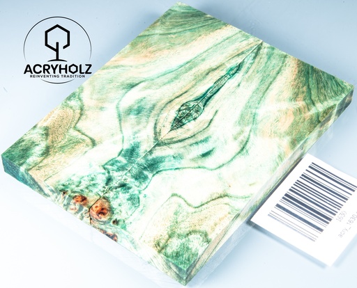 [1630] Pappel Griffschalen stabilisiert | 120x45x10| ACRYHOLZ | Messer | Griffholz 1630