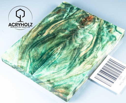 [1631] Pappel Griffschalen stabilisiert | 120x45x10| ACRYHOLZ | Messer | Griffholz 1631