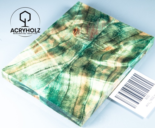 [1632] Pappel Griffschalen stabilisiert | 120x45x10| ACRYHOLZ | Messer | Griffholz 1632