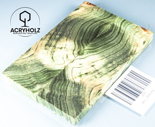 [1634] Pappel Griffschalen stabilisiert | 125x40x10| ACRYHOLZ | Messer | Griffholz 1634