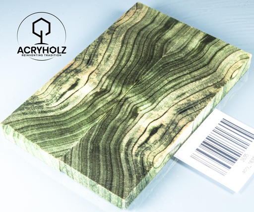 [1635] Pappel Griffschalen stabilisiert | 125x40x10| ACRYHOLZ | Messer | Griffholz 1635