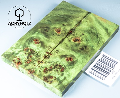 [1643] Pappel Griffschalen stabilisiert | 130x45x10| ACRYHOLZ | Messer | Griffholz 1643