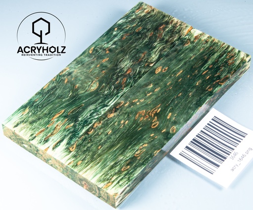 [1646] Karelische Maserbirke stabilisiert | 125x40x10 | ACRYHOLZ | Griffmaterial 1646