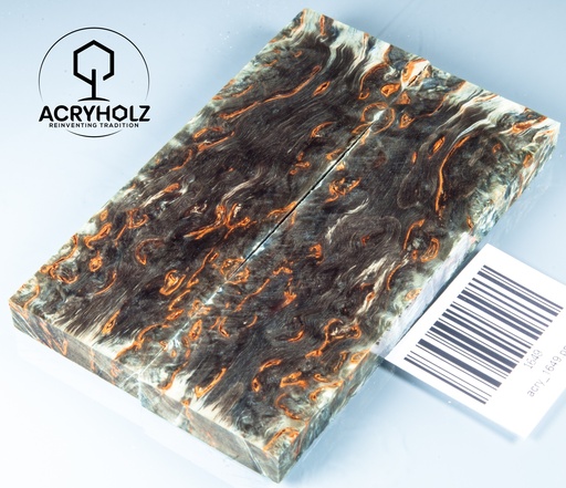 [1649] Karelische Maserbirke stabilisiert | 120x37x10 | ACRYHOLZ | Griffmaterial 1649