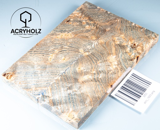 [1653] Esche Griffschalen stabilisiert | 140x45x10| ACRYHOLZ | Messerbau 1653