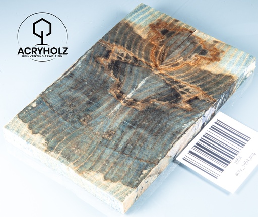 [1654] Esche Griffschalen stabilisiert | 125x40x10| ACRYHOLZ | Messerbau 1654