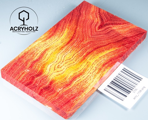 [1706] Esche Griffschalen stabilisiert | 130x40x10| acryholz| Messerbau 1706