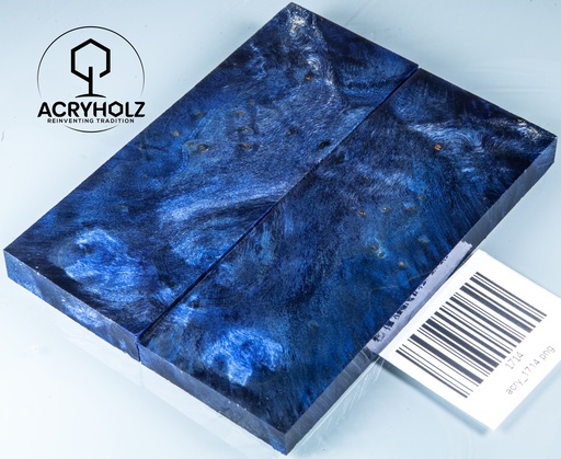 [1714] Pappel Griffschalen stabilisiert | 120x45x10| acryholz| Messer | Griffholz 1714