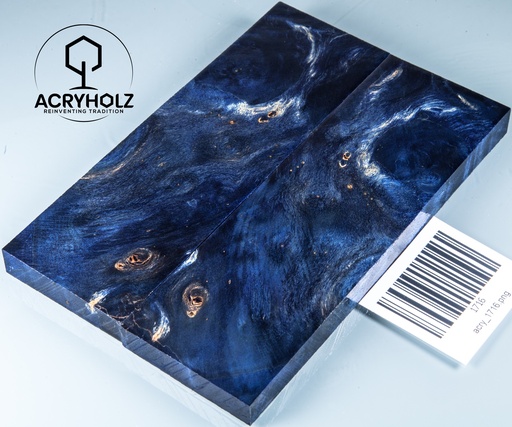 [1716] Pappel Griffschalen stabilisiert | 140x45x10| acryholz| Messer | Griffholz 1716