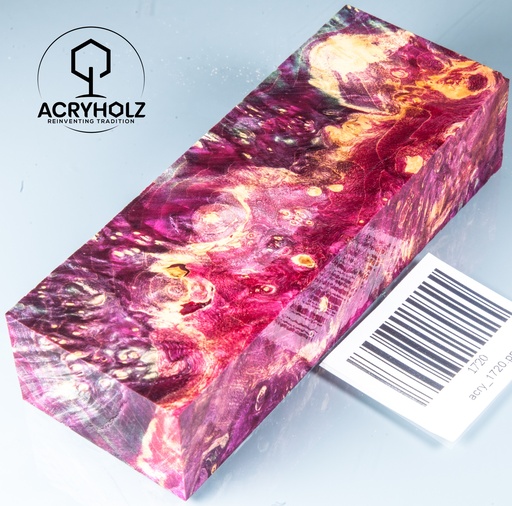 [1720] Box Elder Maser stabilisiert Griffblock | 120x45x28 | ACRYHOLZ| Messergriff 1720