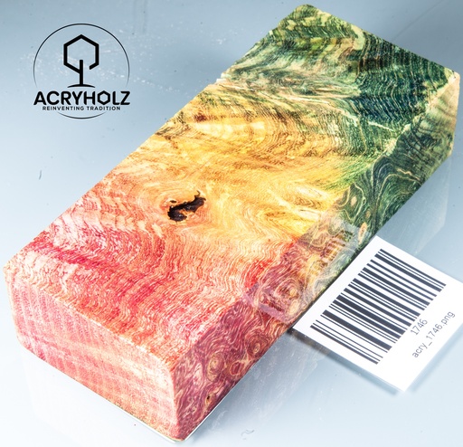 [1746] Esche Griffblock stabilisiert | 130x55x30 | acryholz | 1746