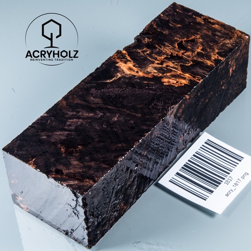 [1817] Ahorn Maser Griffblock stabilisiert | 130x45x35 | acryholz | 1817