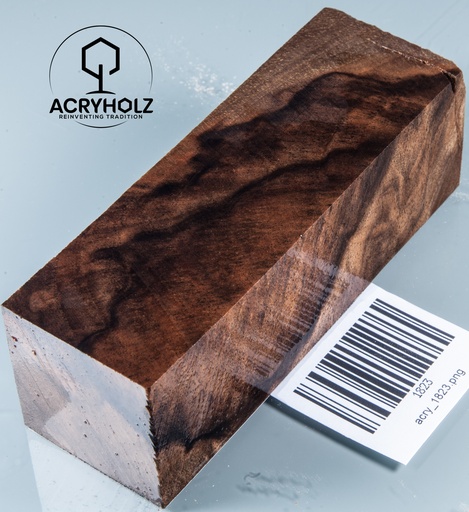 [1823] Walnuss Griffblock stabilisiert | 120x40x35 | acryholz | 1469 (Kopie)