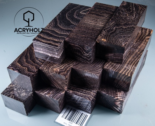 [1840] Esche Griffblock schwarz stabilisiert | 120x40x30 | acryholz | 1840