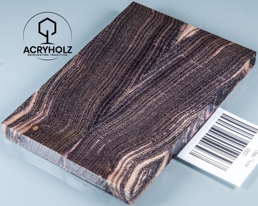 [1860] Esche Maser Griffschalen stabilisiert | 120x40x10| ACRYHOLZ| Messerbau 1860