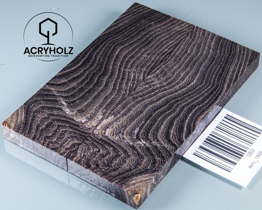 [1868] Esche Maser Griffschalen stabilisiert | 120x40x10| ACRYHOLZ| Messerbau 1868