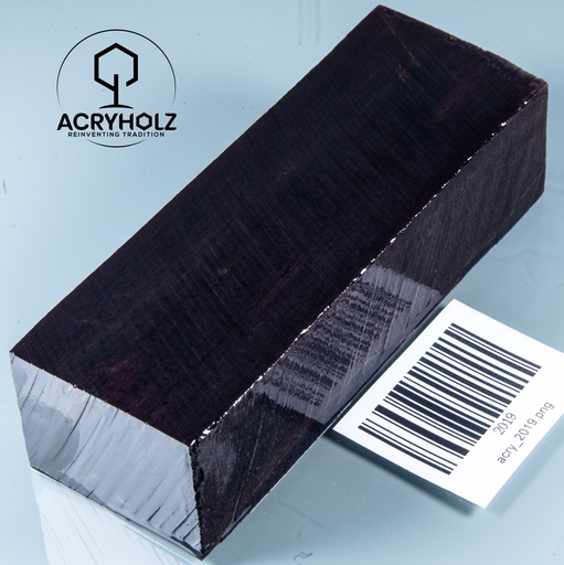 [2019] Pappel Maser stabilisiert Griffblock | 120x40x30| ACRYHOLZ | Messergriff 2019