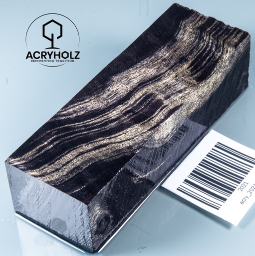 [2021] Pappel Maser stabilisiert Griffblock | 120x40x30| ACRYHOLZ | Messergriff 2021