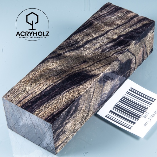 [2023] Pappel Maser stabilisiert Griffblock | 120x40x30| ACRYHOLZ | Messergriff 2023