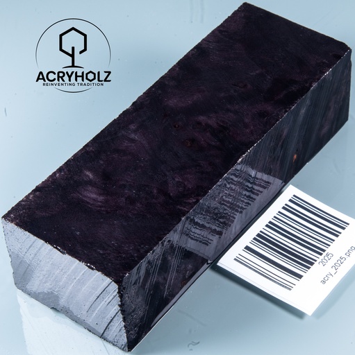 [2025] Pappel Maser stabilisiert Griffblock | 120x40x30| ACRYHOLZ | Messergriff 2025