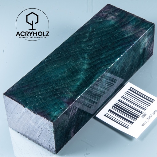 [2067] Pappel Maser stabilisiert Griffblock | 120x40x30| ACRYHOLZ | Messergriff 2067