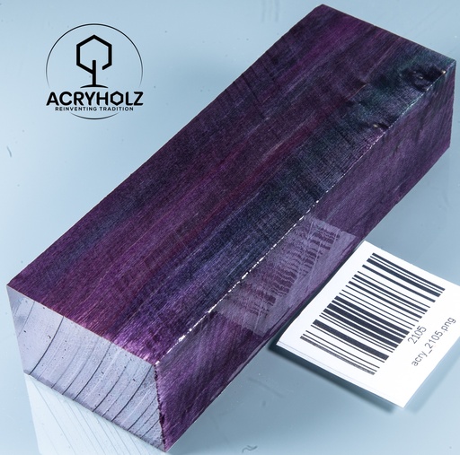 [2105] Pappel Maser stabilisiert Griffblock | 120x40x30| ACRYHOLZ | Messergriff 2105