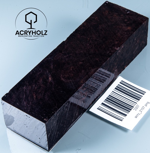 [2107] Ahorn Maser stabilisiert Griffblock | 130x38x28| ACRYHOLZ | Messergriff 2107