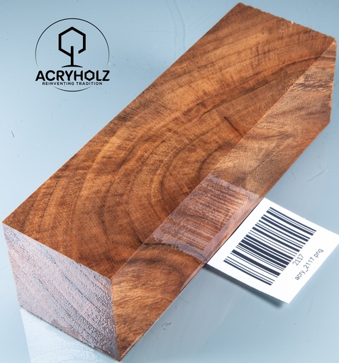 [2117] Walnuss Maser Griffblock stabilisiert | 150x45x45 | acryholz | 2117