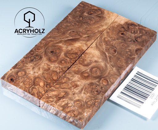 [2120] Walnuss Maser | 120x40x10 | acryholz | Griffschalen stabilisiert 2120