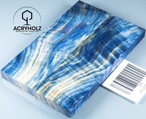 [2125] Pappel Griffschalen stabilisiert | 130x40x10| ACRYHOLZ | Messer | Griffholz 2125