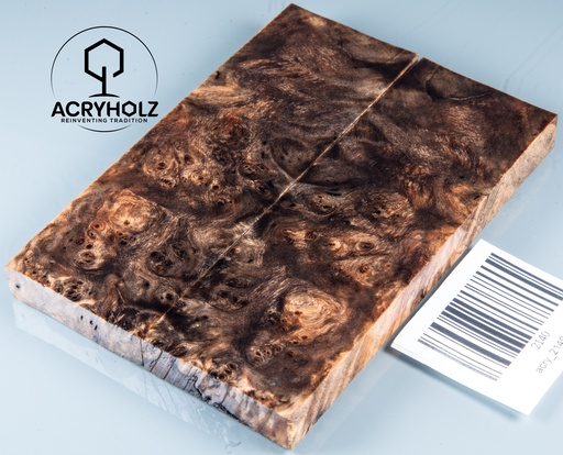 [2140] Linde Maser stabilisiert | 120x40x10 | acryholz | schalenpaar 2140