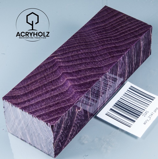 [2141] Esche Maser Griffblock stabilisiert | 120x40x30 | acryholz | 2141