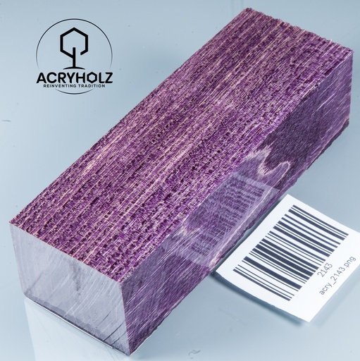 [2143] Esche Maser Griffblock stabilisiert | 120x40x30 | acryholz | 2143