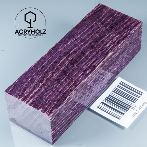 [2147] Esche Maser Griffblock stabilisiert | 120x40x30 | acryholz | 2147