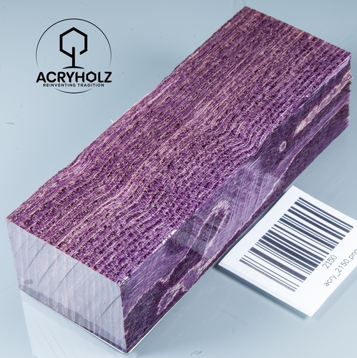 [2150] Esche Maser Griffblock stabilisiert | 120x40x30 | acryholz | 2150