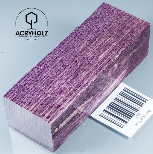 [2151] Esche Maser Griffblock stabilisiert | 120x40x30 | acryholz | 2151