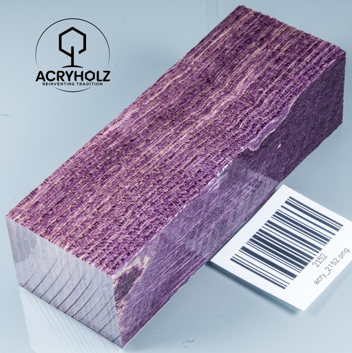 [2152] Esche Maser Griffblock stabilisiert | 120x40x30 | acryholz | 2152