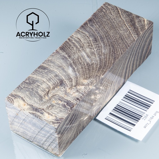 [2164] Esche Maser Griffblock stabilisiert | 120x40x30 | acryholz | 2164