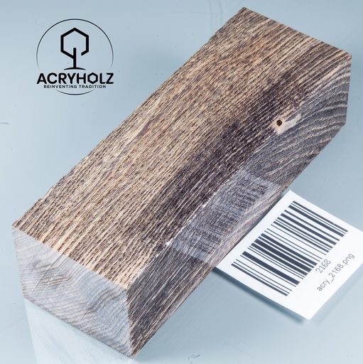 [2168] Esche Maser Griffblock stabilisiert | 120x40x30 | acryholz | 2168