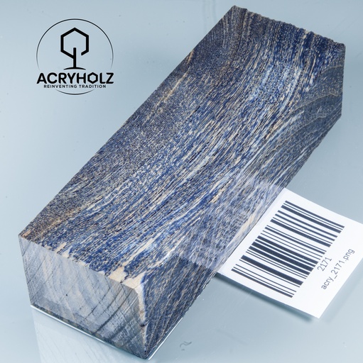 [2171] Esche Maser Griffblock stabilisiert | 120x40x30 | acryholz | 2171