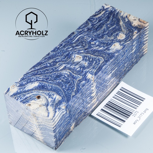 [2173] Esche Maser Griffblock stabilisiert | 120x40x30 | acryholz | 2173